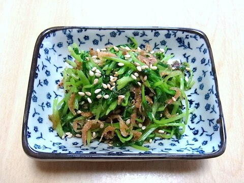 豆苗と桜えびの和え物